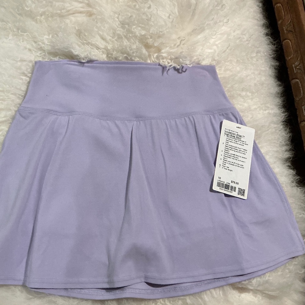 *SOLD*NWT Lululemon Align HR skort size 10 in LFRS (Lavender Frost)